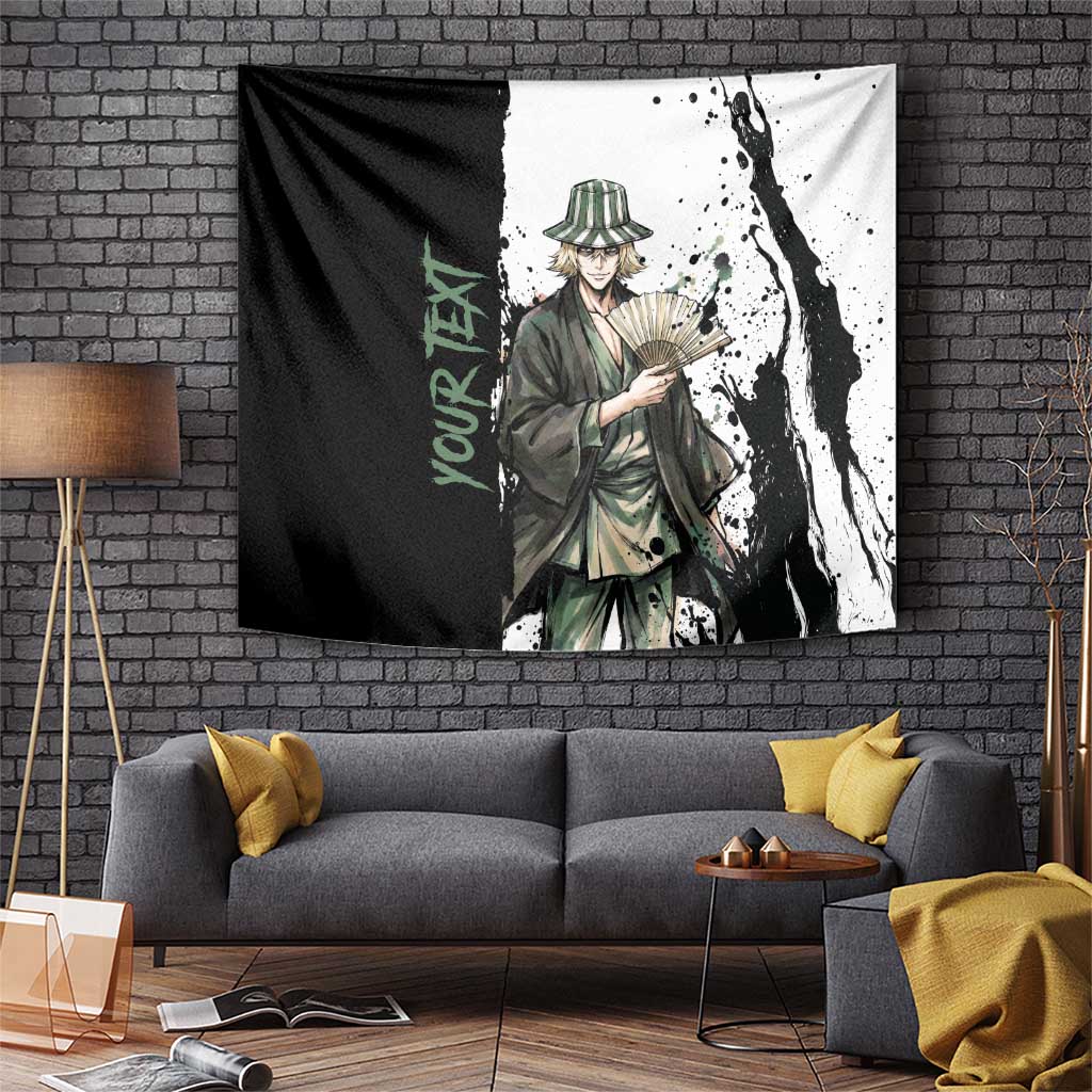 Personalized Kisuke Urahara Tapestry Ink Splash Anime Brush Style