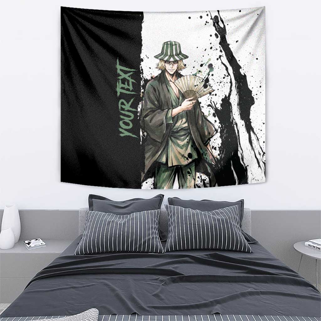 Personalized Kisuke Urahara Tapestry Ink Splash Anime Brush Style