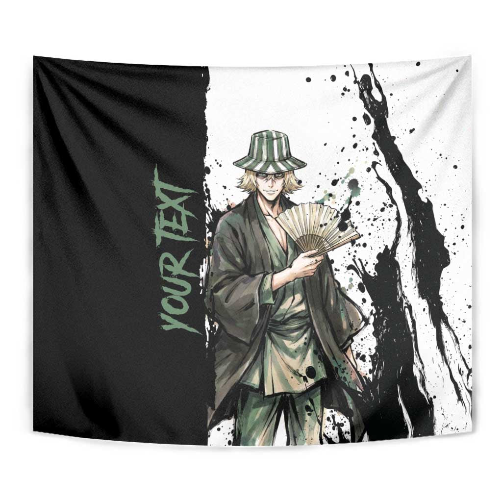 Personalized Kisuke Urahara Tapestry Ink Splash Anime Brush Style