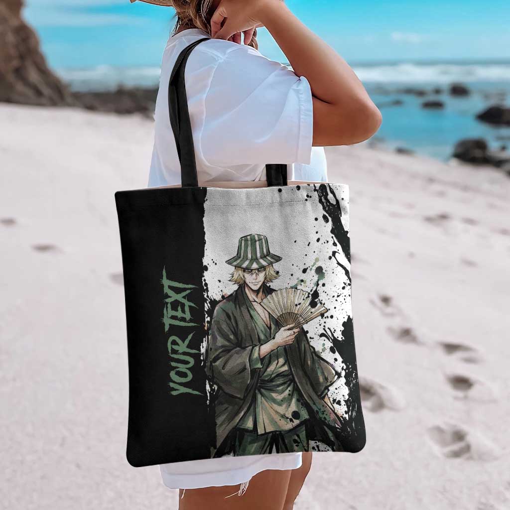 Personalized Kisuke Urahara Tote Bag Ink Splash Anime Brush Style