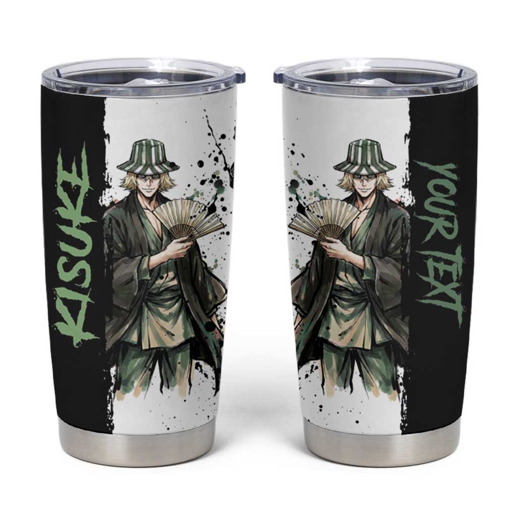 Personalized Kisuke Urahara Tumbler Cup Ink Splash Anime Brush Style