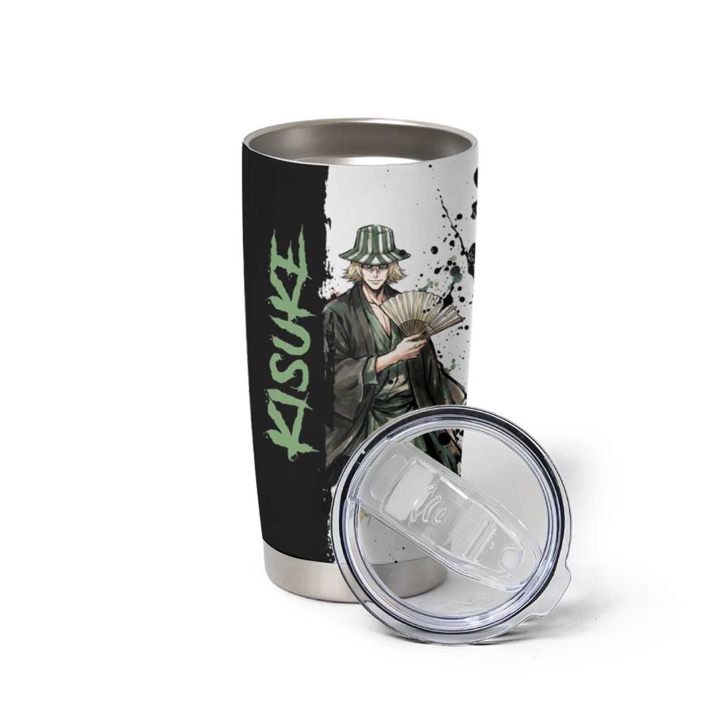 Personalized Kisuke Urahara Tumbler Cup Ink Splash Anime Brush Style