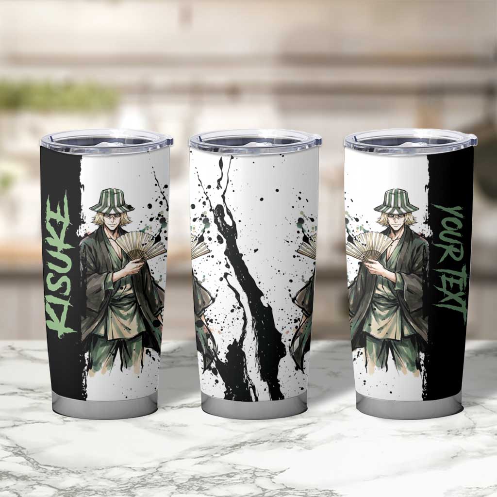Personalized Kisuke Urahara Tumbler Cup Ink Splash Anime Brush Style