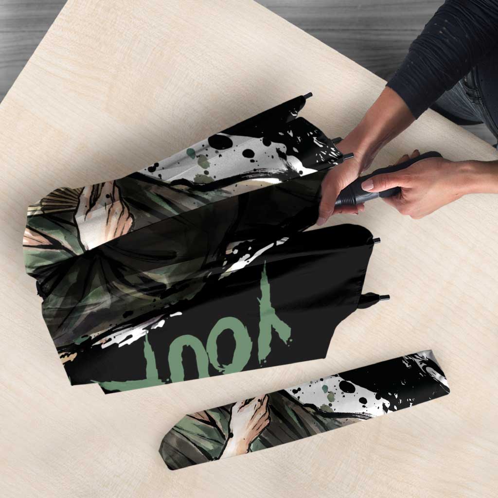 Personalized Kisuke Urahara Umbrella Ink Splash Anime Brush Style