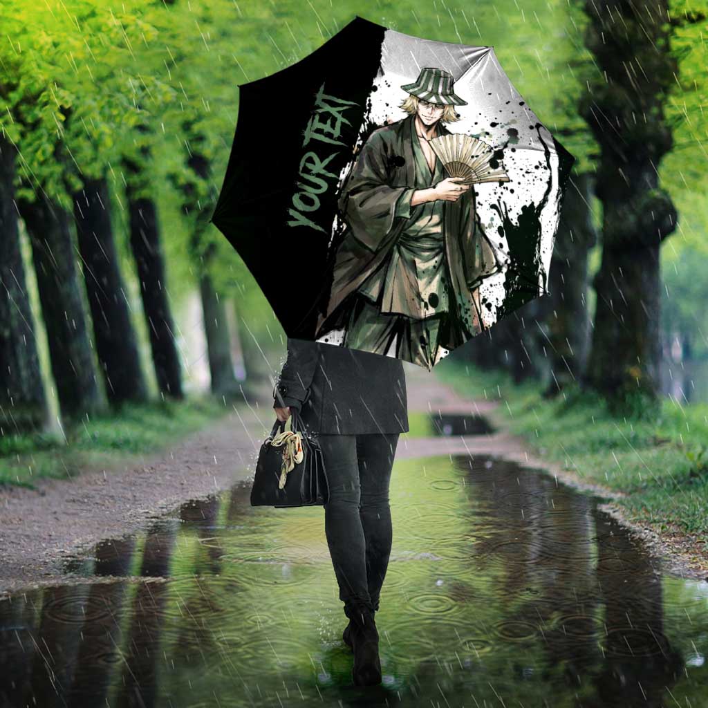 Personalized Kisuke Urahara Umbrella Ink Splash Anime Brush Style