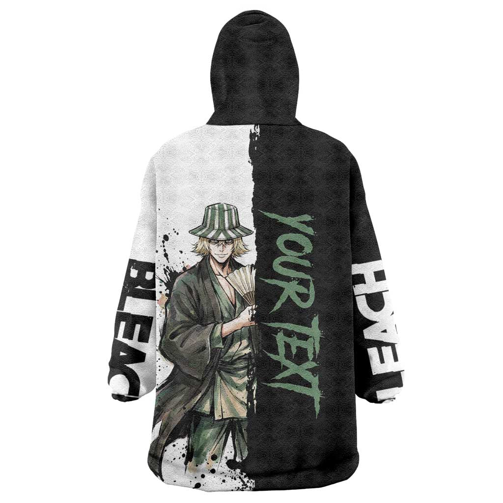 Personalized Kisuke Urahara Wearable Blanket Hoodie Ink Splash Anime Brush Style