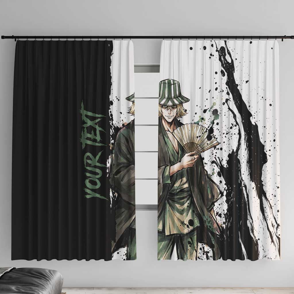 Personalized Kisuke Urahara Window Curtain Ink Splash Anime Brush Style