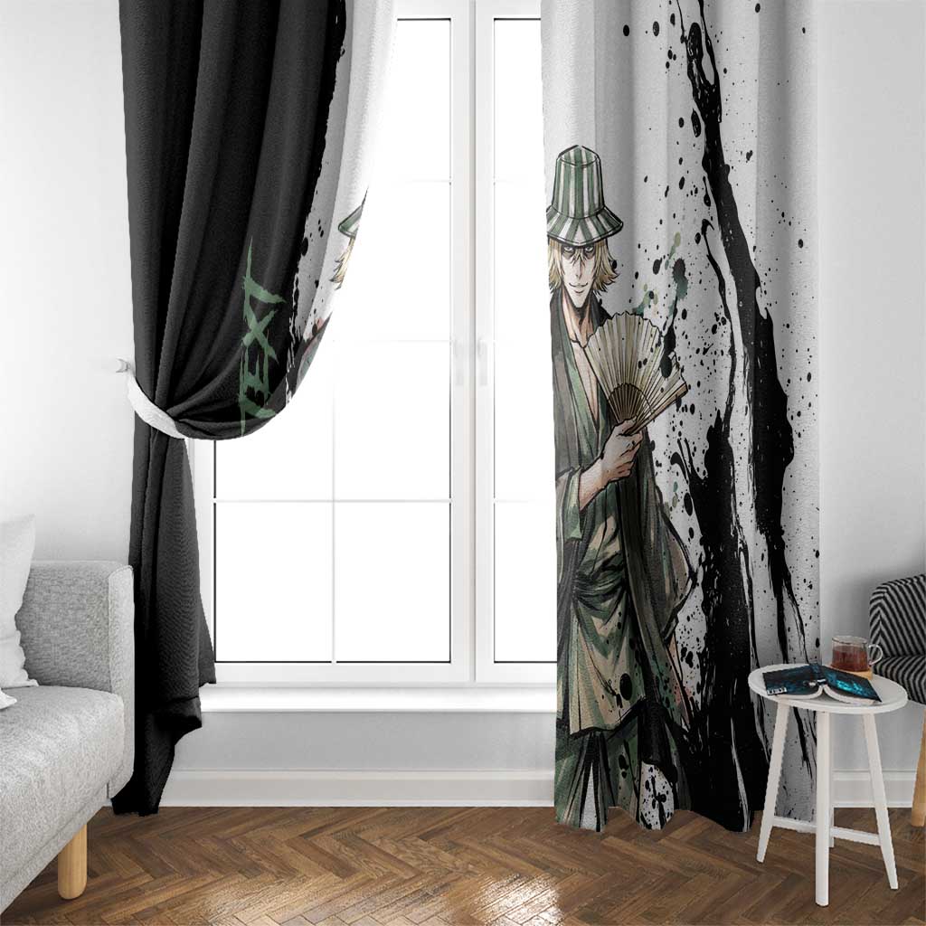 Personalized Kisuke Urahara Window Curtain Ink Splash Anime Brush Style
