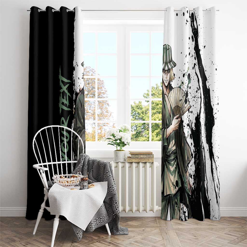 Personalized Kisuke Urahara Window Curtain Ink Splash Anime Brush Style