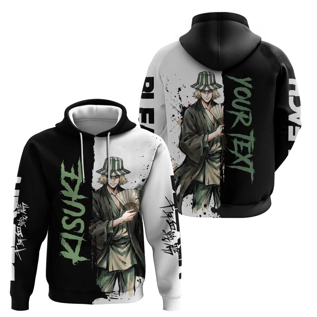 Personalized Kisuke Urahara Zip Hoodie Ink Splash Anime Brush Style