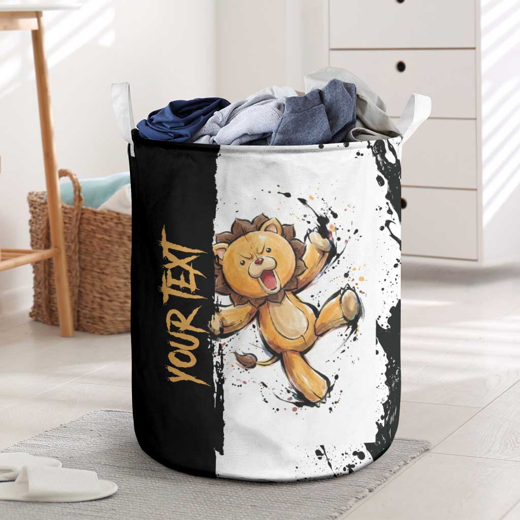 Personalized Kon Laundry Basket Ink Splash Anime Brush Style