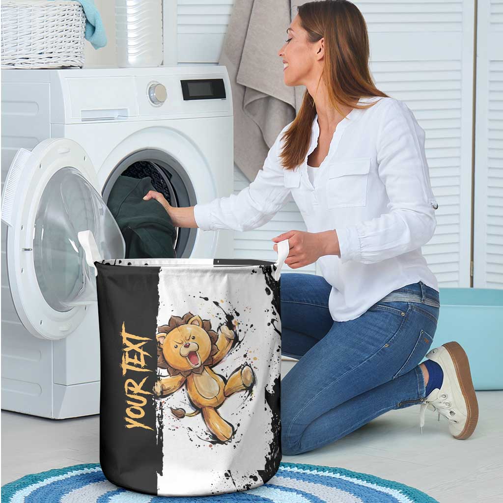 Personalized Kon Laundry Basket Ink Splash Anime Brush Style