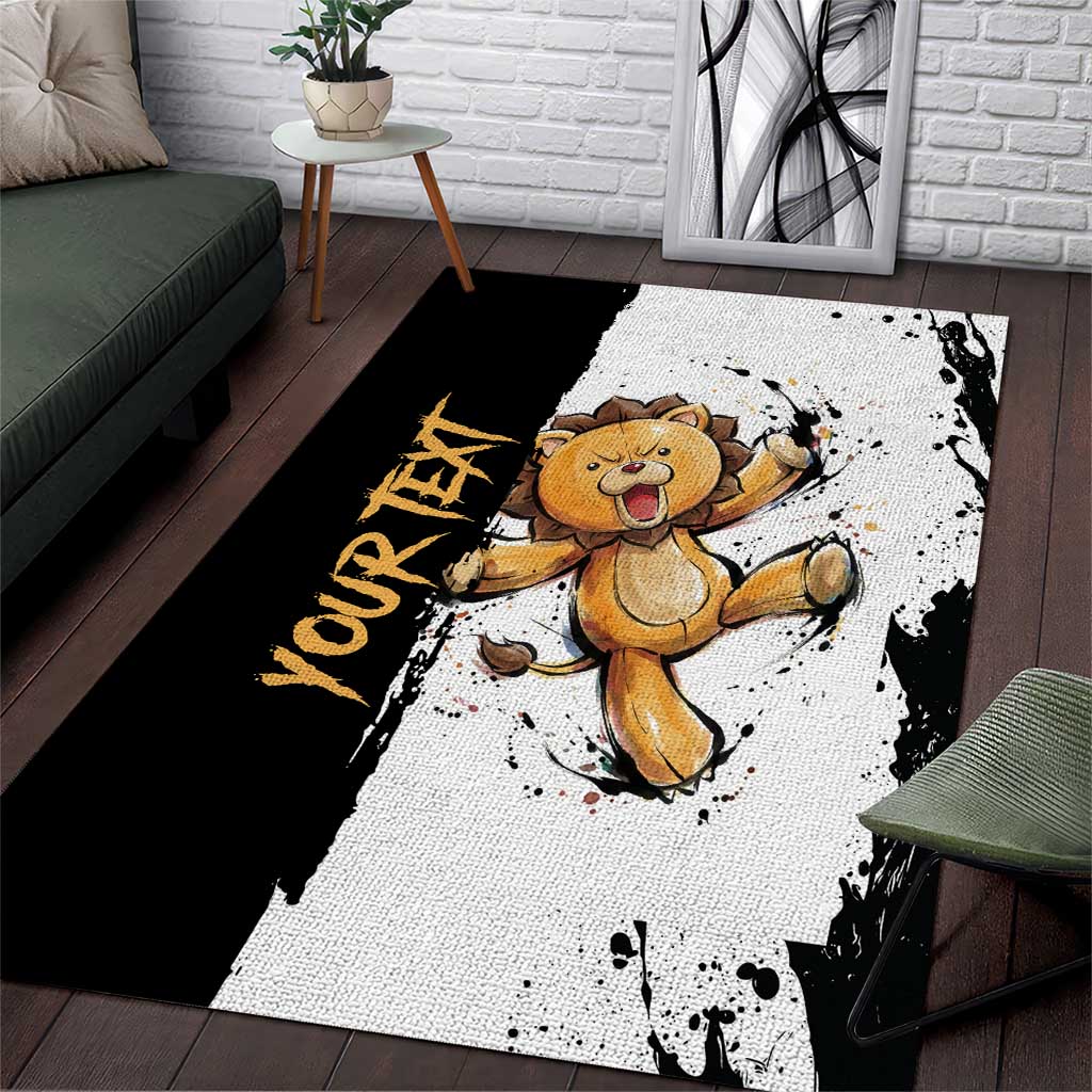 Personalized Kon Area Rug Ink Splash Anime Brush Style