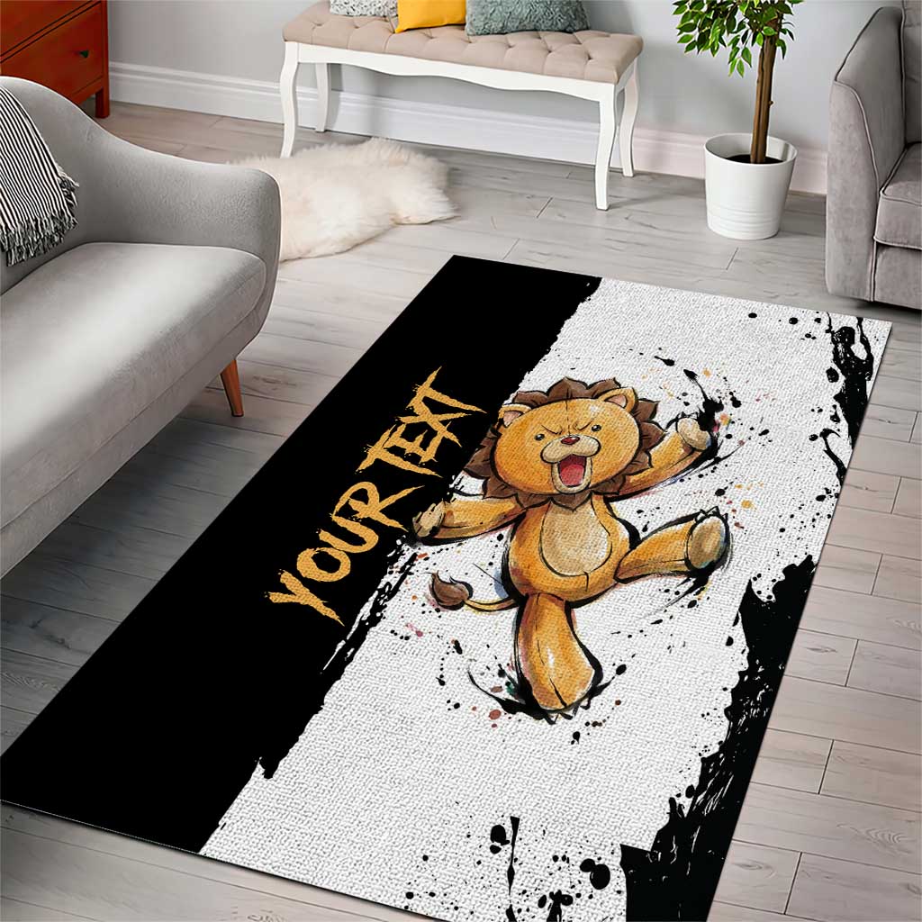 Personalized Kon Area Rug Ink Splash Anime Brush Style