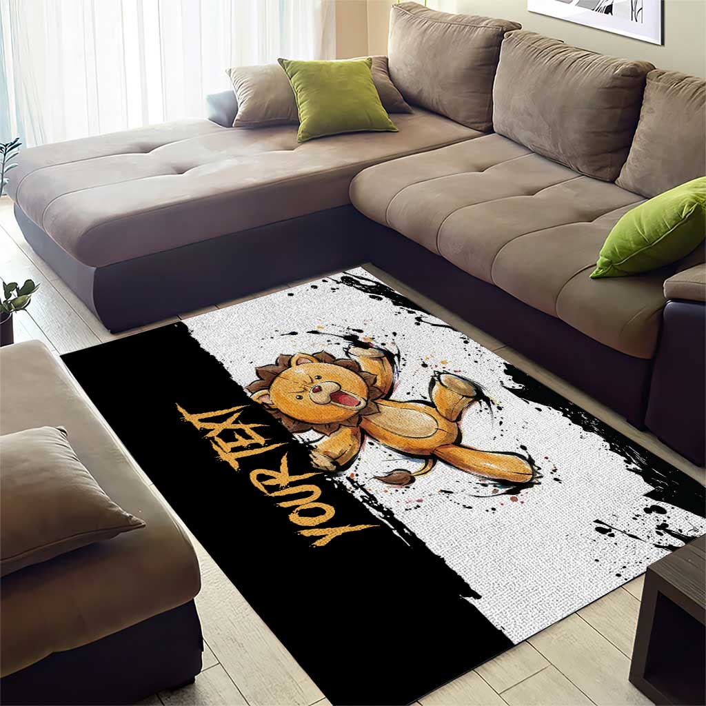 Personalized Kon Area Rug Ink Splash Anime Brush Style