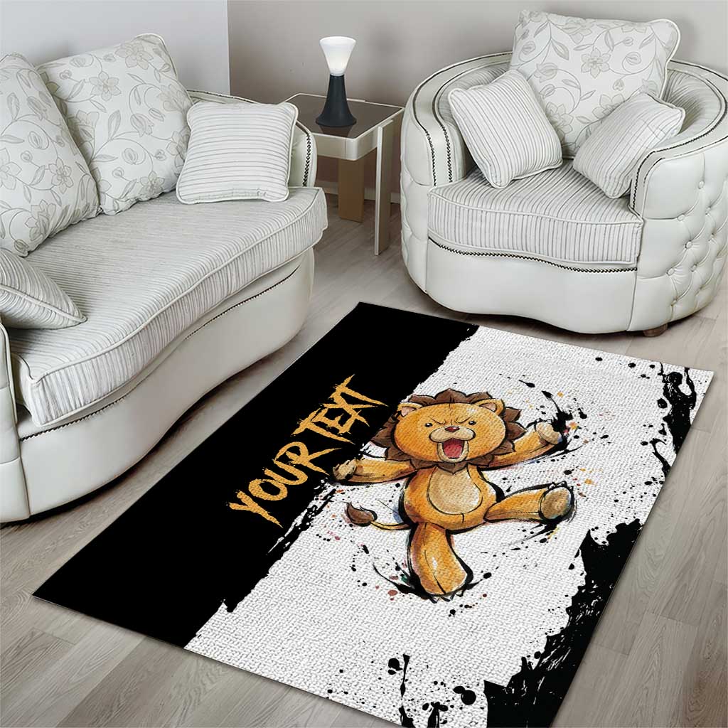 Personalized Kon Area Rug Ink Splash Anime Brush Style