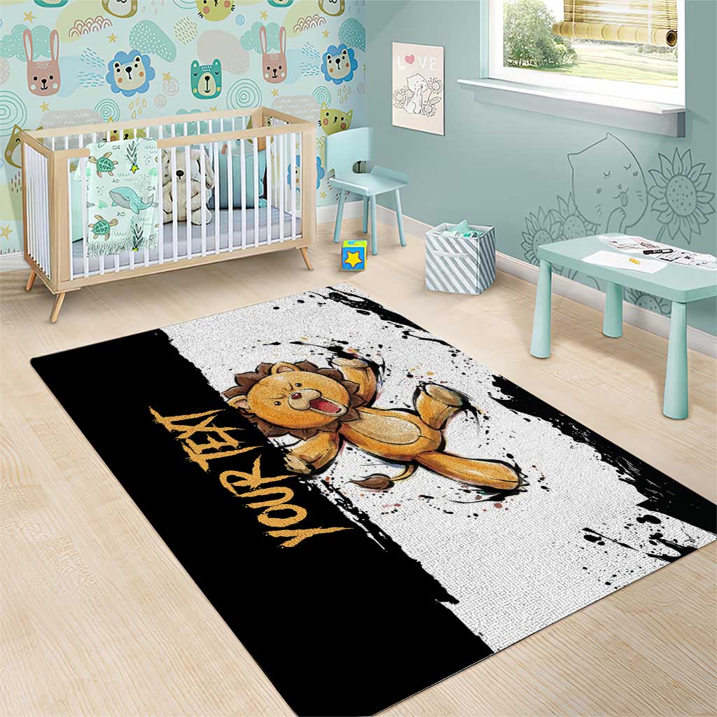 Personalized Kon Area Rug Ink Splash Anime Brush Style