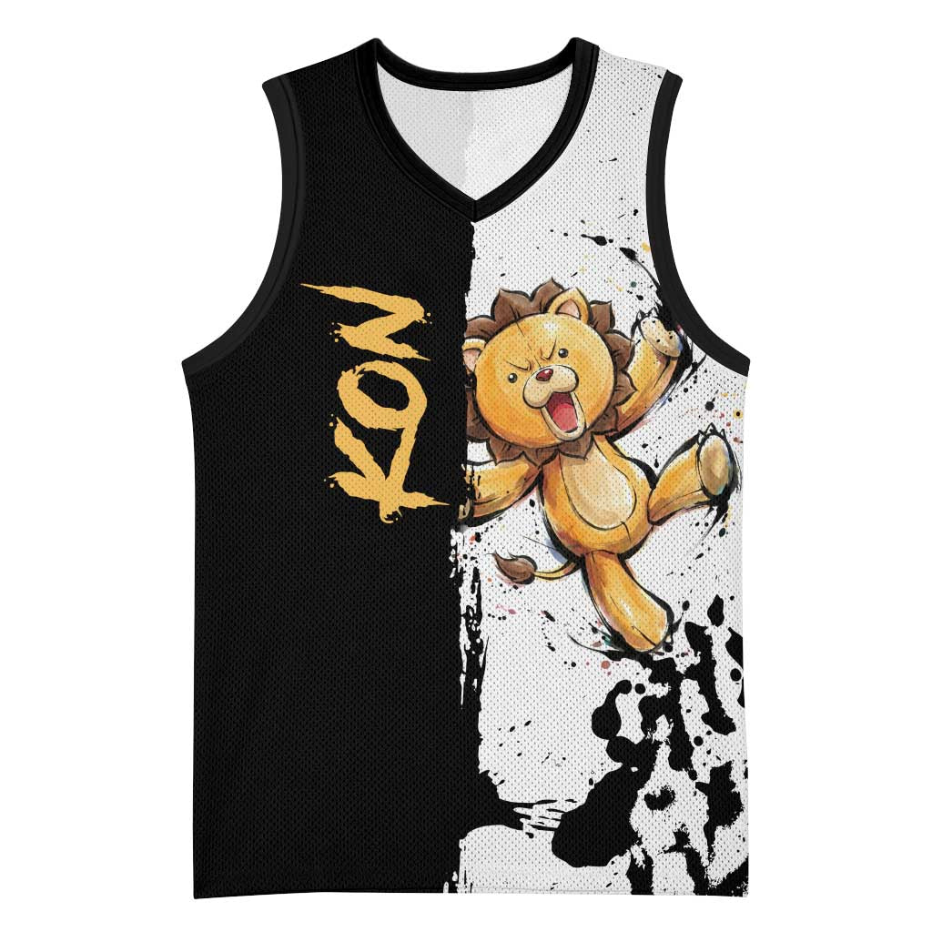 Personalized Kon Basketball Jersey Ink Splash Anime Brush Style