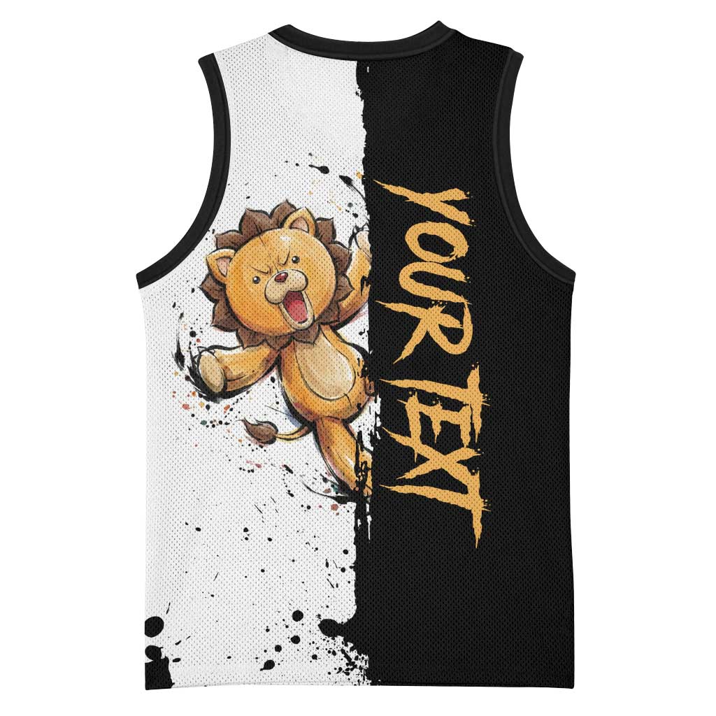 Personalized Kon Basketball Jersey Ink Splash Anime Brush Style