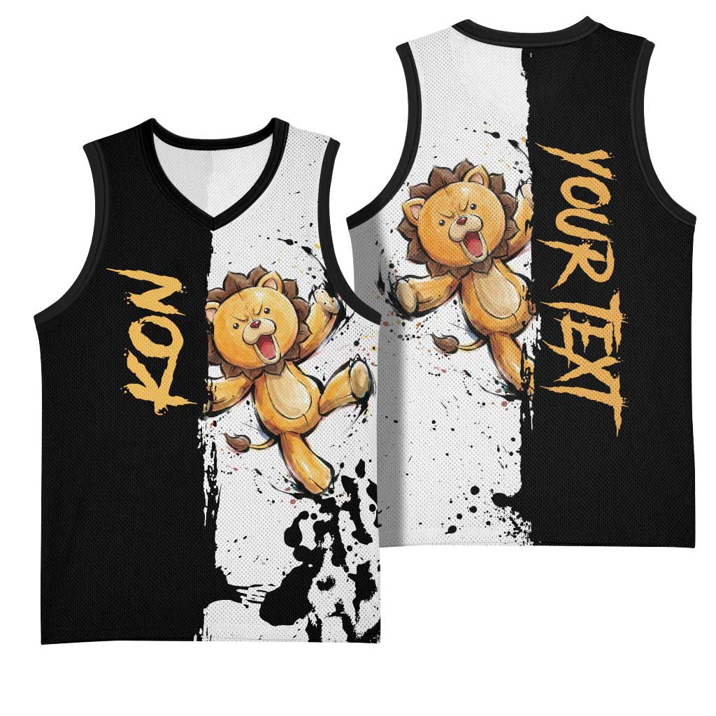 Personalized Kon Basketball Jersey Ink Splash Anime Brush Style