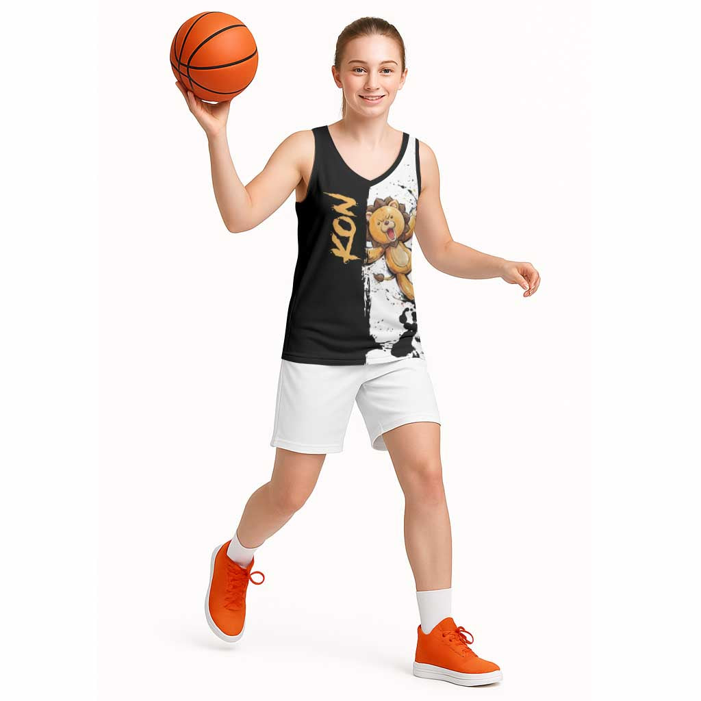 Personalized Kon Basketball Jersey Ink Splash Anime Brush Style