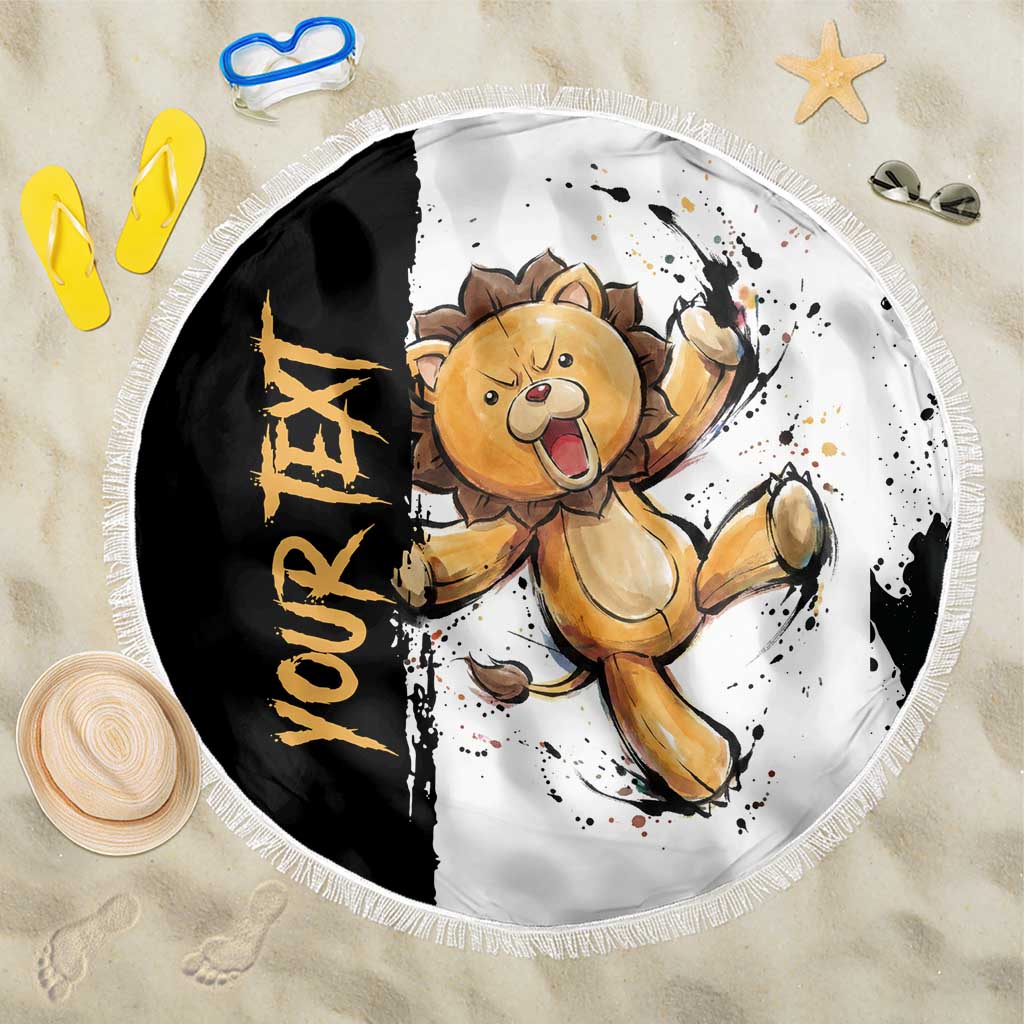 Personalized Kon Beach Blanket Ink Splash Anime Brush Style