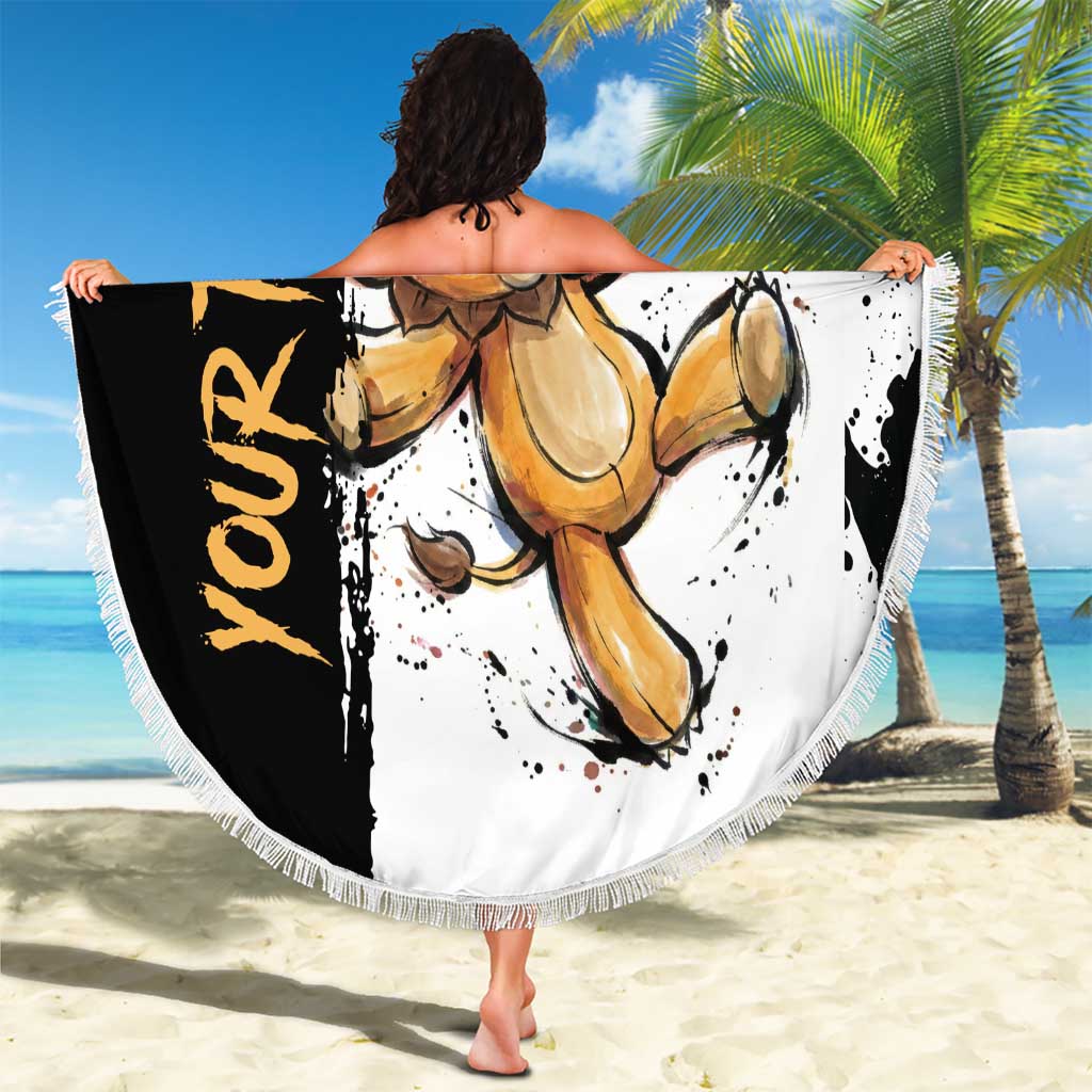 Personalized Kon Beach Blanket Ink Splash Anime Brush Style