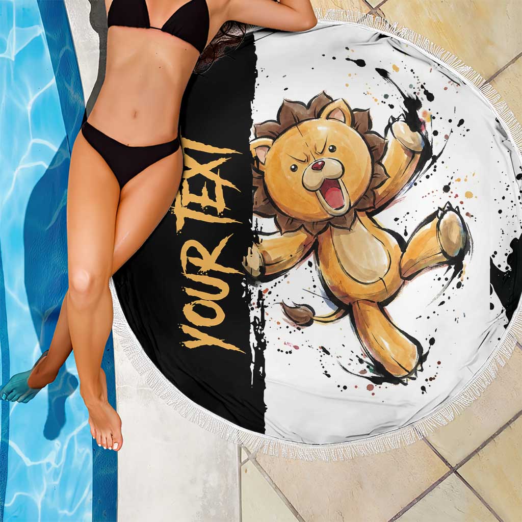 Personalized Kon Beach Blanket Ink Splash Anime Brush Style
