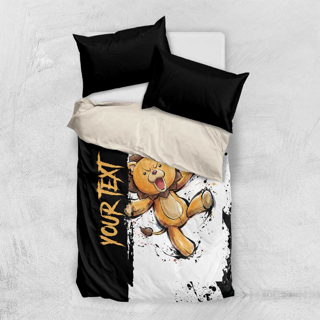 Personalized Kon Bedding Set Ink Splash Anime Brush Style