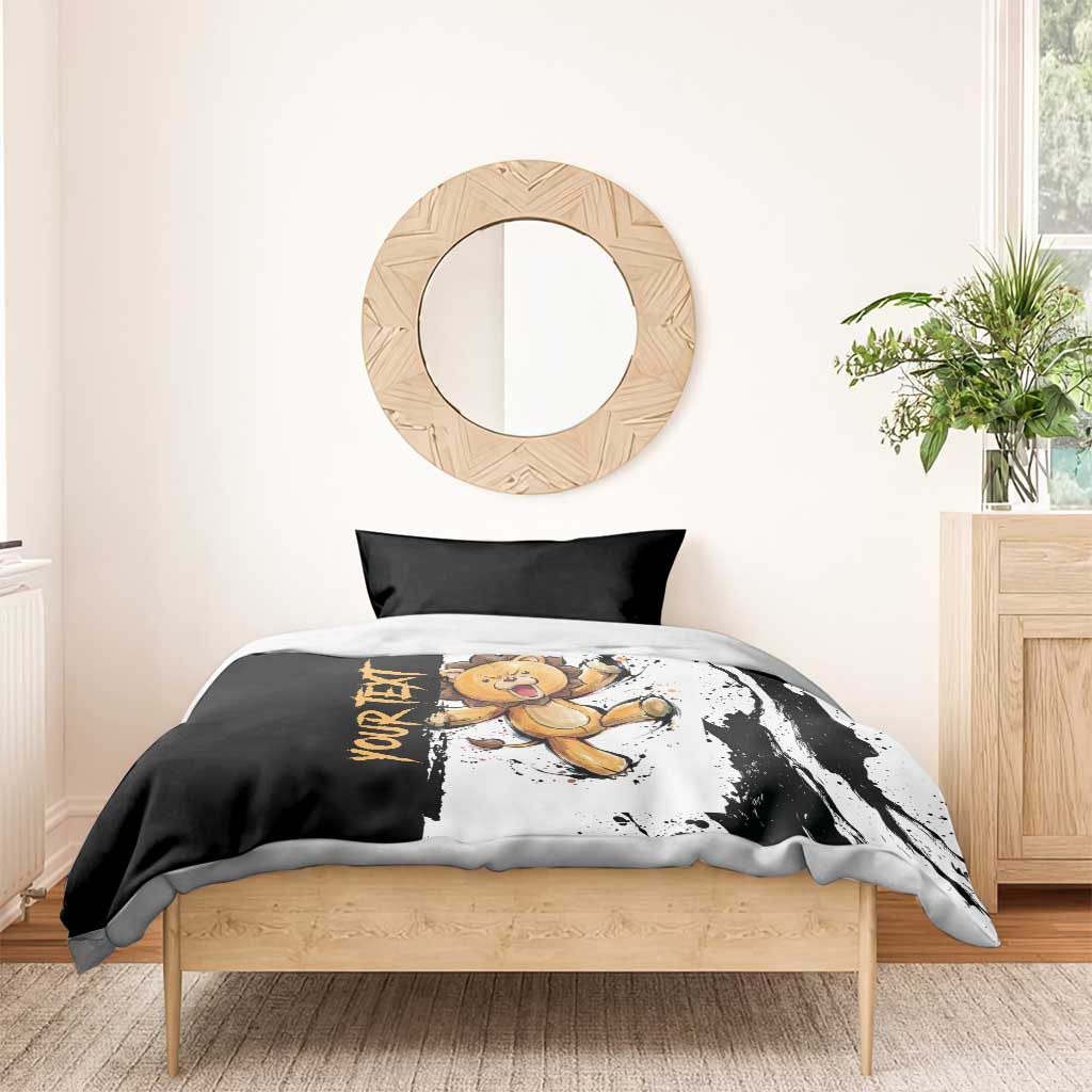 Personalized Kon Bedding Set Ink Splash Anime Brush Style
