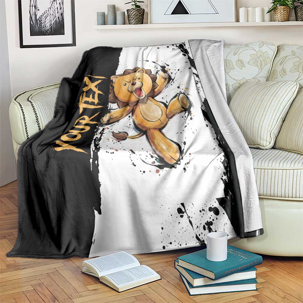 Personalized Kon Blanket Ink Splash Anime Brush Style