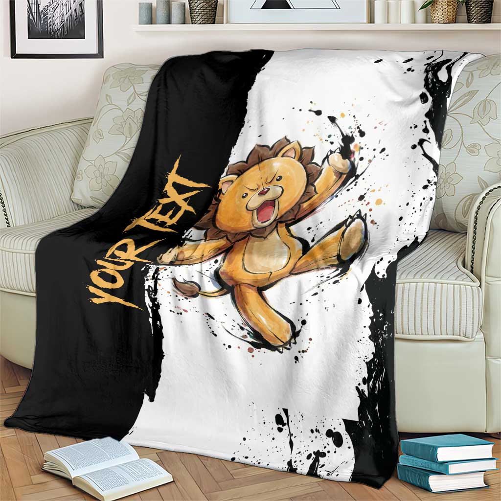 Personalized Kon Blanket Ink Splash Anime Brush Style