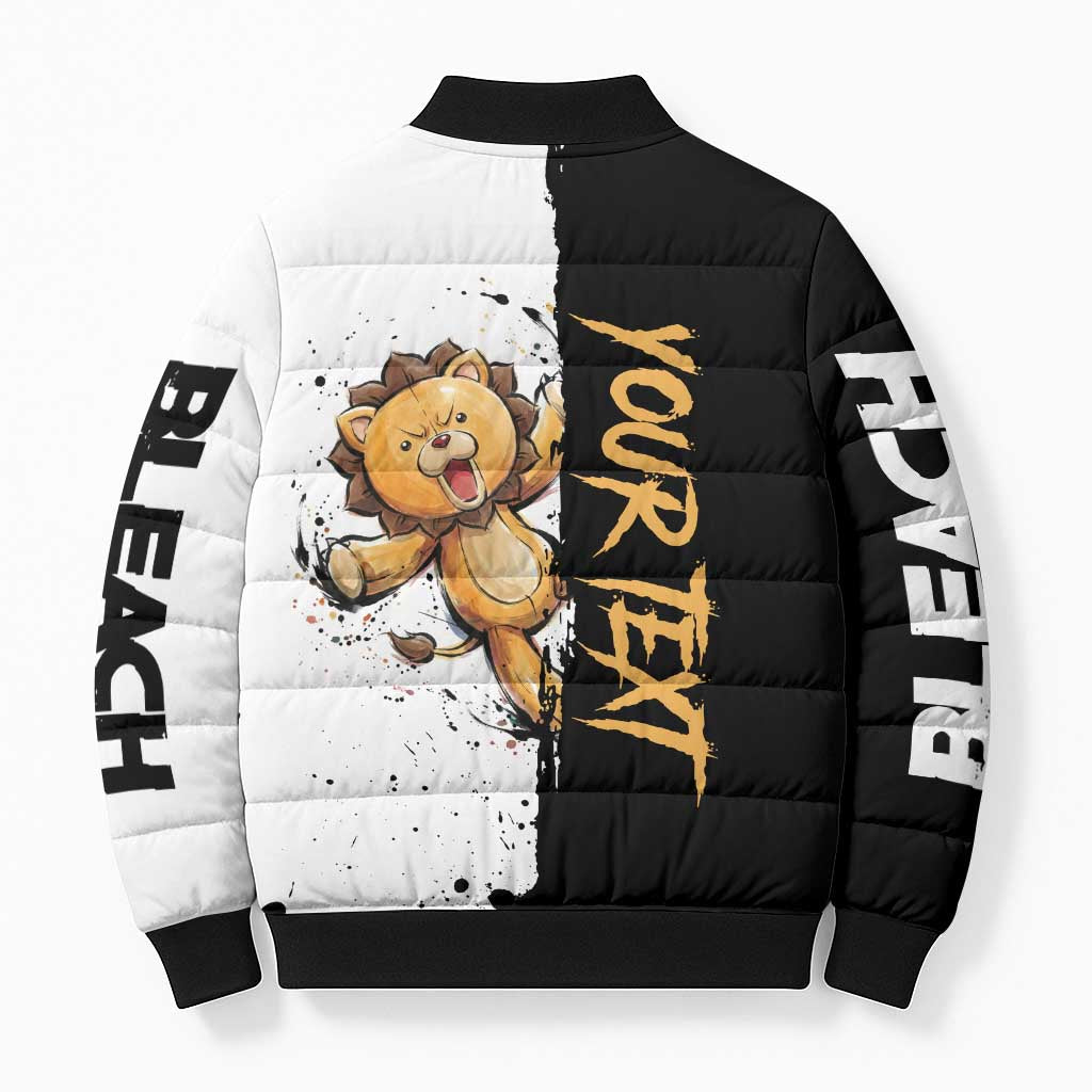 Personalized Kon Bomber Puffer Jacket Ink Splash Anime Brush Style