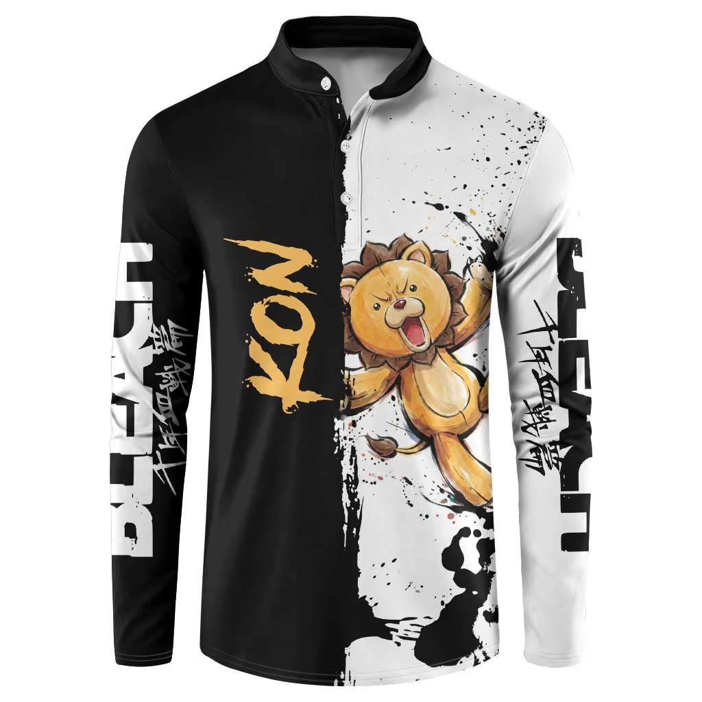 Personalized Kon Button Sweatshirt Ink Splash Anime Brush Style