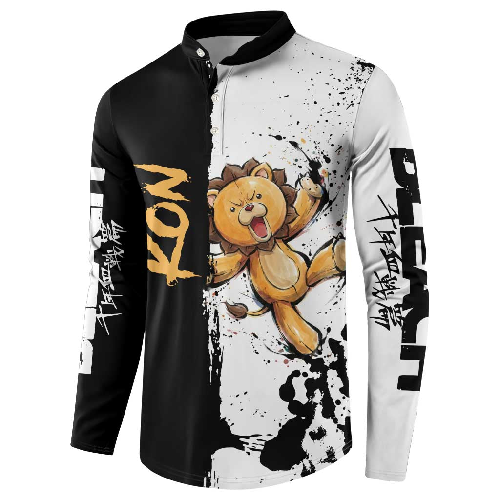 Personalized Kon Button Sweatshirt Ink Splash Anime Brush Style