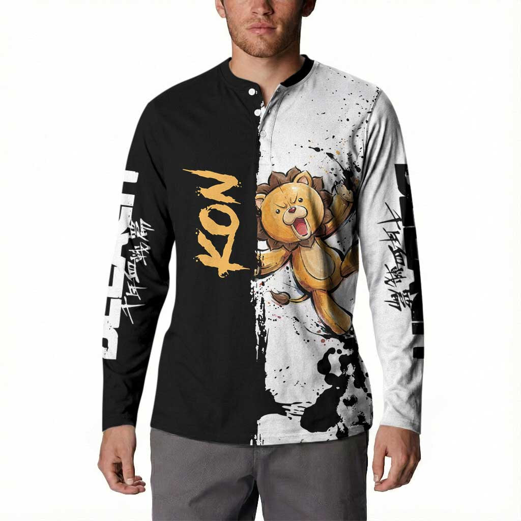 Personalized Kon Button Sweatshirt Ink Splash Anime Brush Style