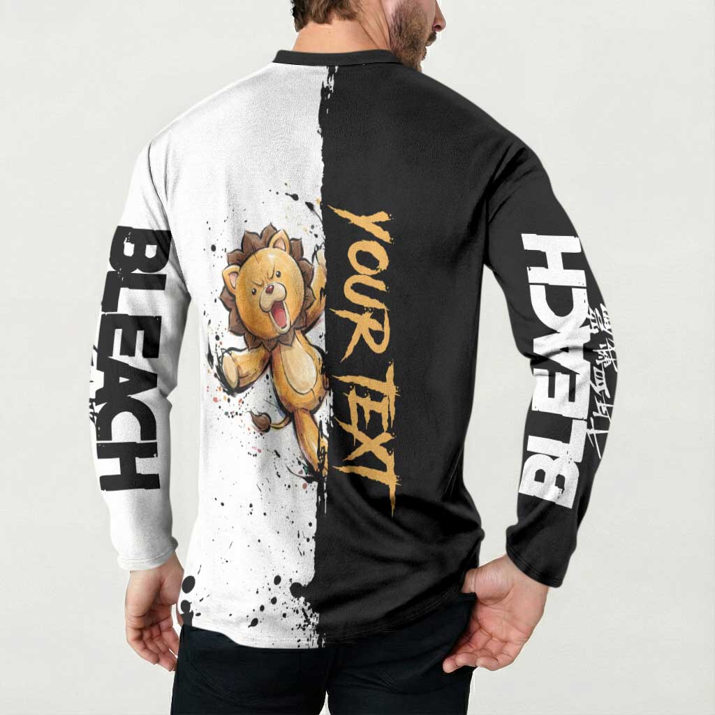 Personalized Kon Button Sweatshirt Ink Splash Anime Brush Style