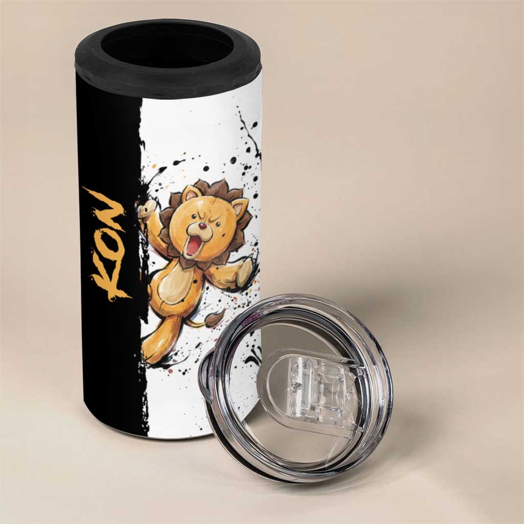 Personalized Kon 4 in 1 Can Cooler Tumbler Ink Splash Anime Brush Style
