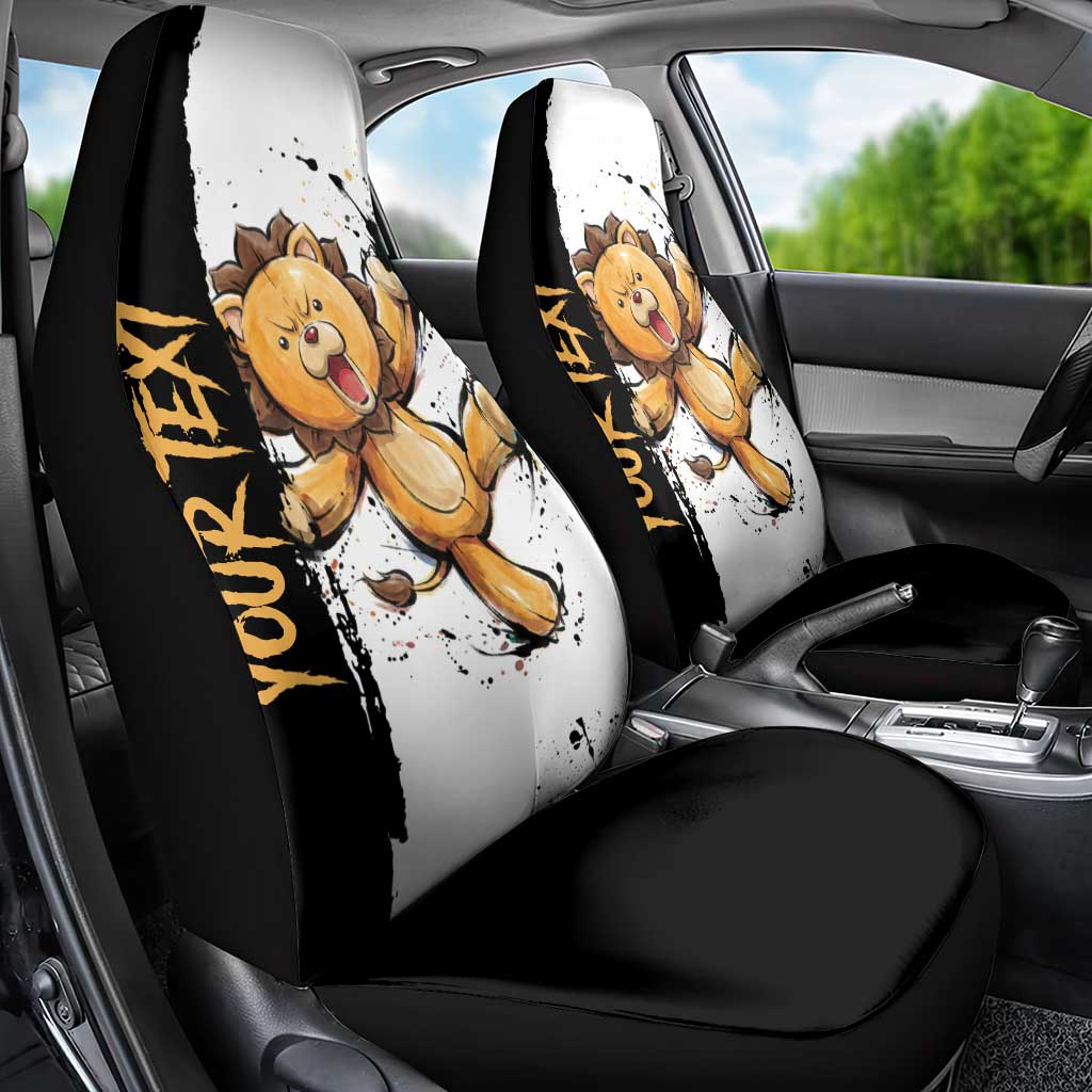 Personalized Kon Car Seat Cover Ink Splash Anime Brush Style