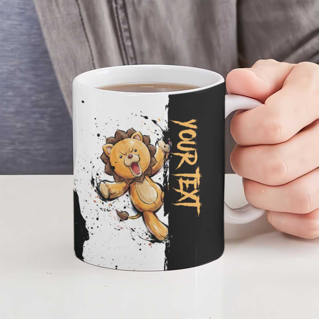 Personalized Kon Ceramic Mug Ink Splash Anime Brush Style