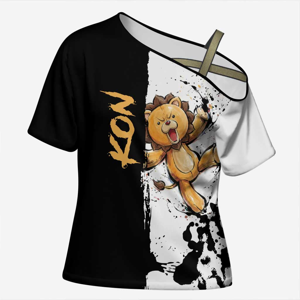Personalized Kon Cross Shoulder Shirt Ink Splash Anime Brush Style