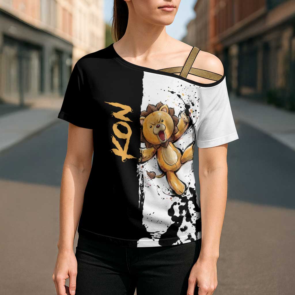 Personalized Kon Cross Shoulder Shirt Ink Splash Anime Brush Style