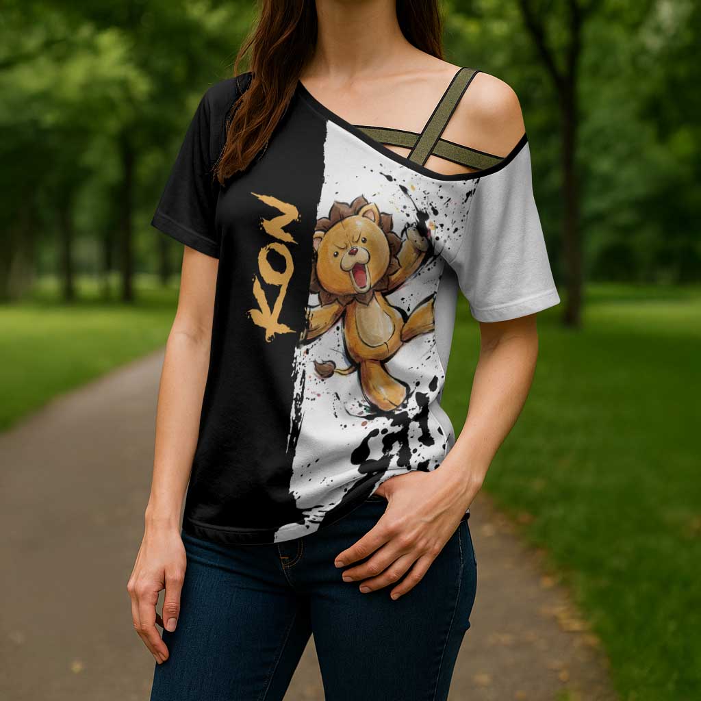 Personalized Kon Cross Shoulder Shirt Ink Splash Anime Brush Style