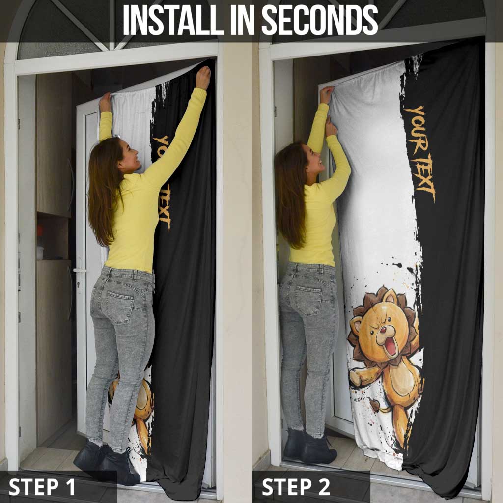 Personalized Kon Door Cover Ink Splash Anime Brush Style