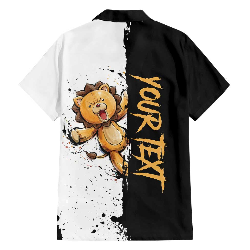 Personalized Kon Family Matching Short Sleeve Bodycon Dress and Hawaiian Shirt Ink Splash Anime Brush Style