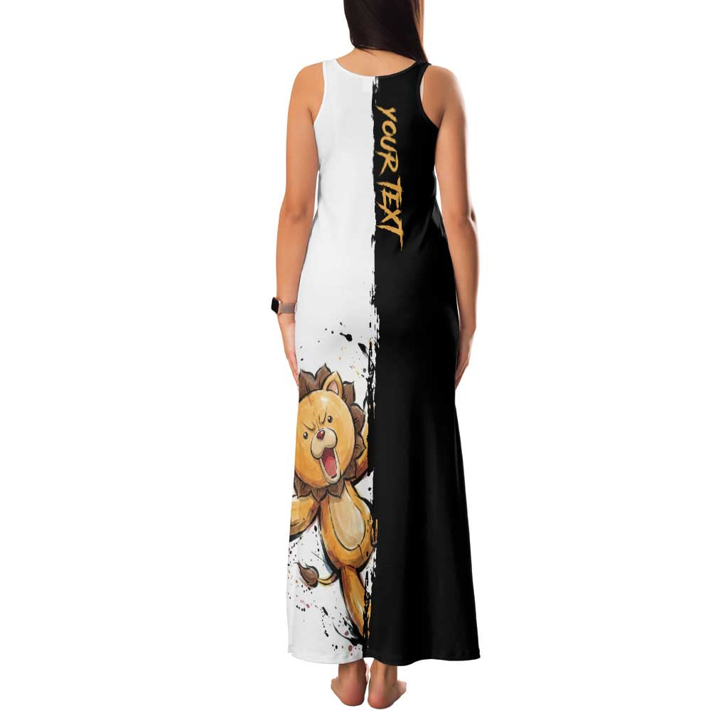 Personalized Kon Family Matching Tank Maxi Dress and Hawaiian Shirt Ink Splash Anime Brush Style