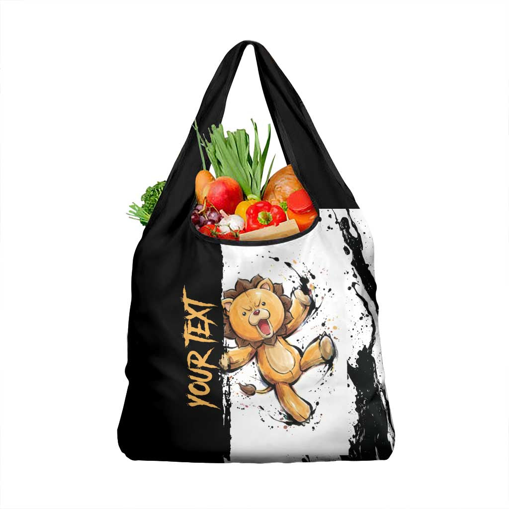 Personalized Kon Grocery Bag Ink Splash Anime Brush Style