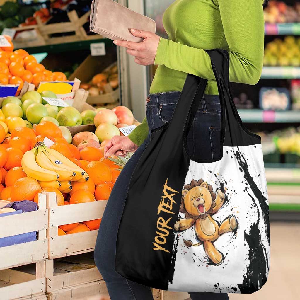 Personalized Kon Grocery Bag Ink Splash Anime Brush Style