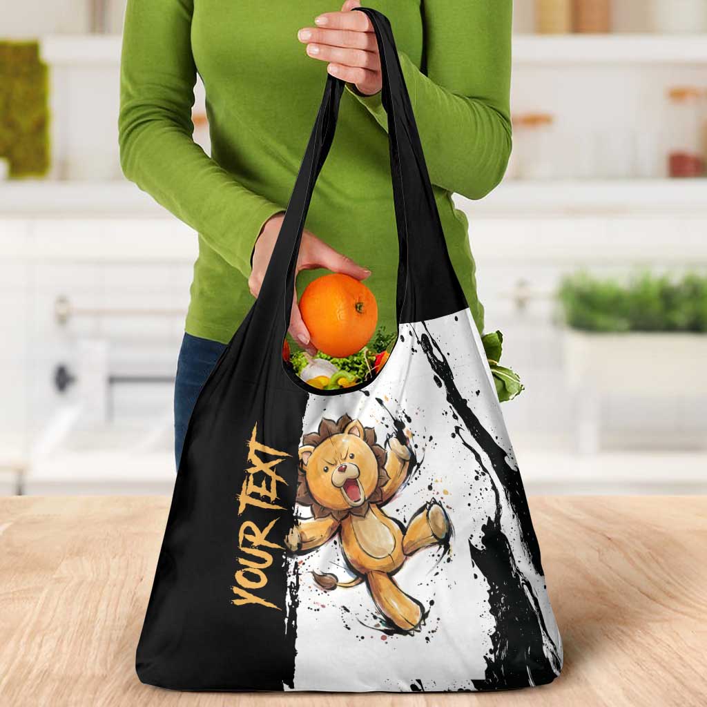 Personalized Kon Grocery Bag Ink Splash Anime Brush Style