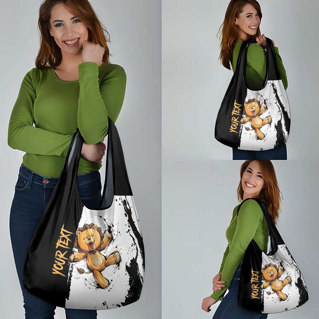 Personalized Kon Grocery Bag Ink Splash Anime Brush Style